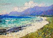Lionel Walden Hawaiian Coastal Scene, oil painting by Lionel Walden Sweden oil painting artist